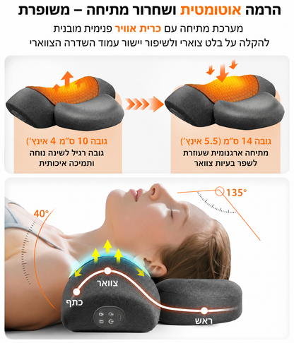 כרית עיסוי וטיפול הצוואר 3 ב-1