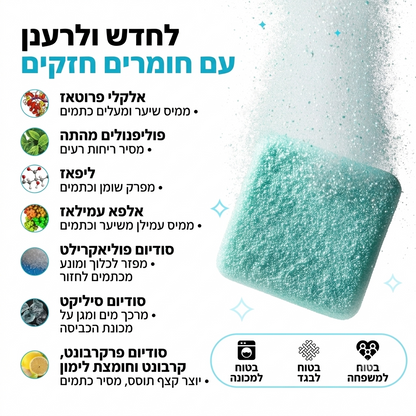 טבליות לניקוי מכונת הכביסה מבית Romera