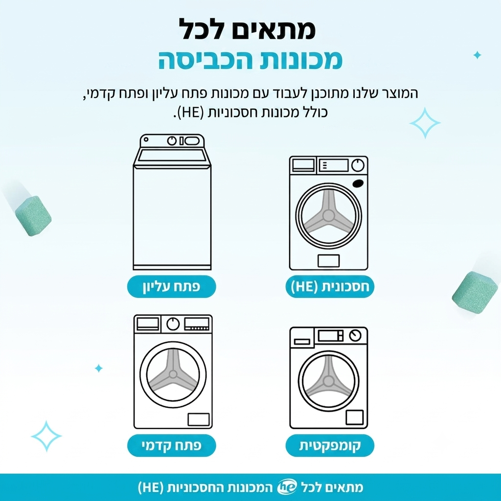 טבליות לניקוי מכונת הכביסה מבית Romera
