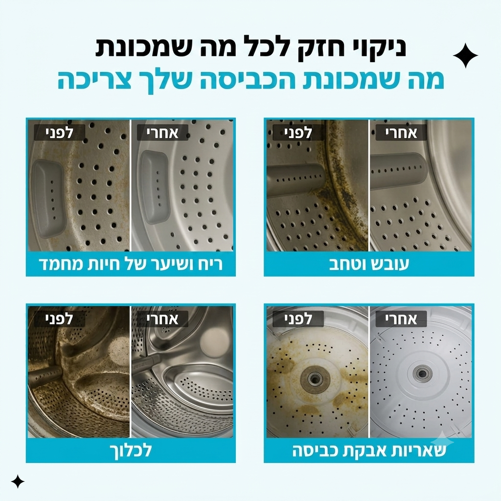 טבליות לניקוי מכונת הכביסה מבית Romera