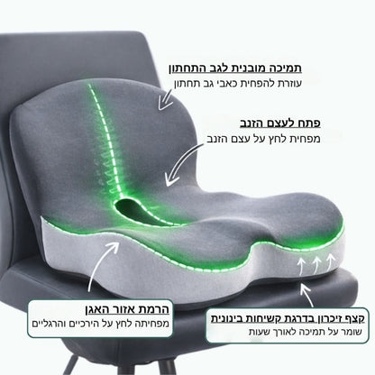 כרית אורתופדית לרכב - להקלה על כאבי גב וסיאטיקה